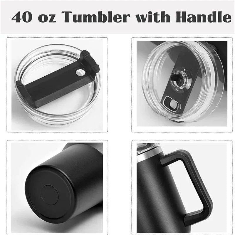 Personalized 1200ml Stainless Steel insulated Tumbler With Steel Straw