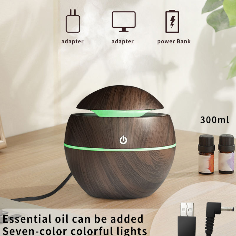 Portable colourful wooden finish room humidifier