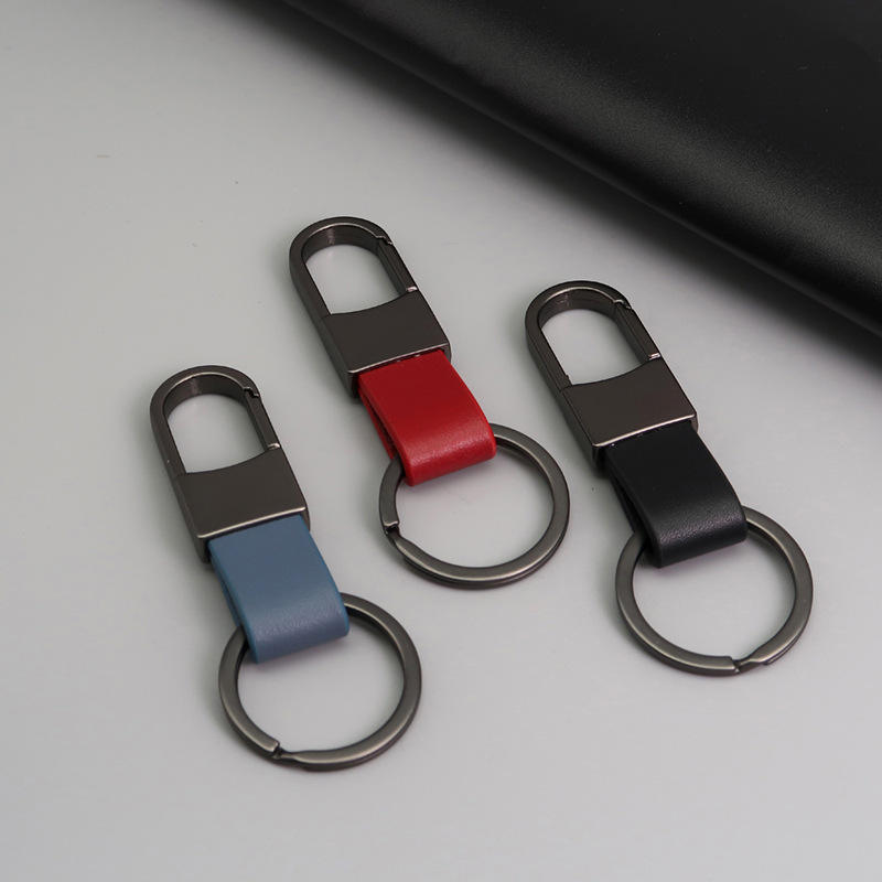 Customised logo Car PU Leather Keychain
