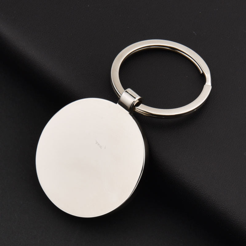 Wholesale bamboo metal bottle opener keychain with custom logo