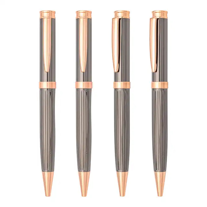 Luxury and elegant ballpoint pen Plating color high quality metal pen Twist ballpoint pen