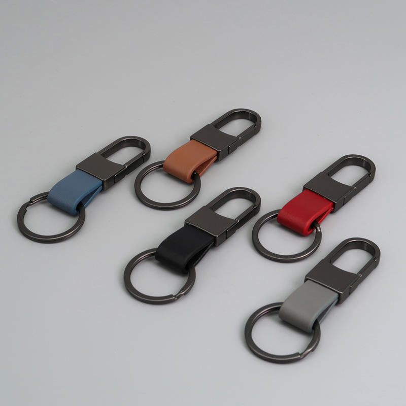 Customised logo Car PU Leather Keychain