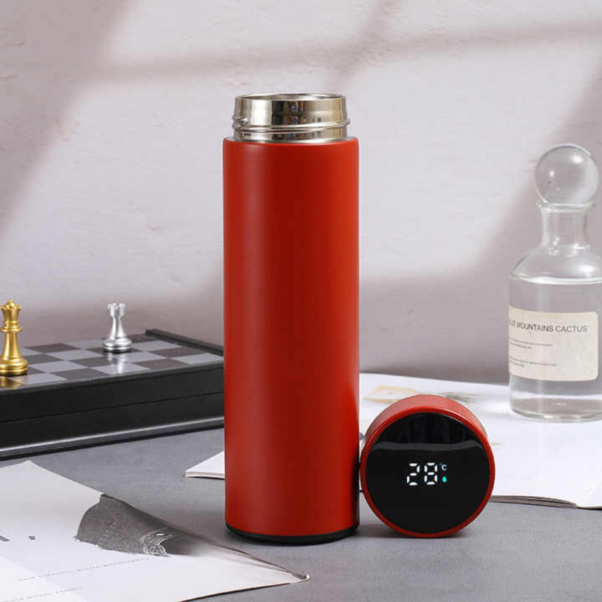 INSULATED HOT/COLD BOTTLE WITH SMART LED DISPLAY SENSOR