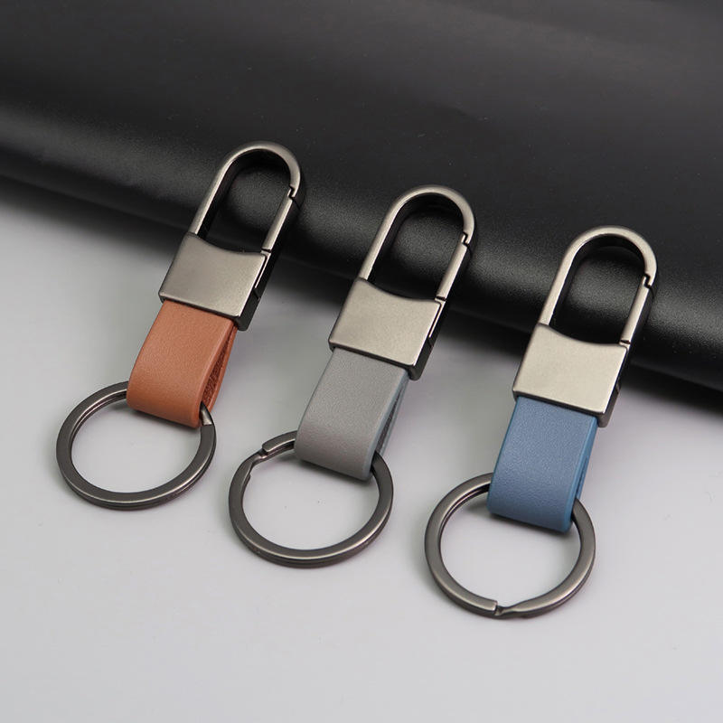 Customised logo Car PU Leather Keychain