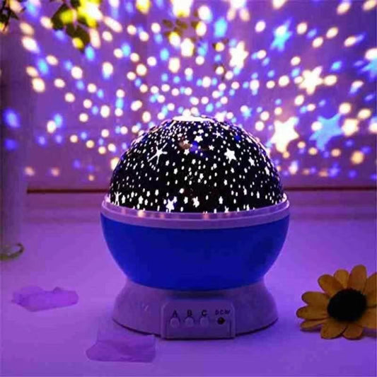 Led 360 Degree Automatic Rotating projection lamp toy battery operated Color Changing romantic night light