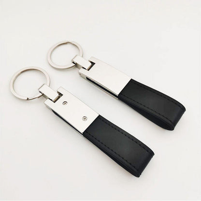 Personalized Leather Keychain Durable Key Holder for Men Women Custom Name Engraved Gift with Compact Design