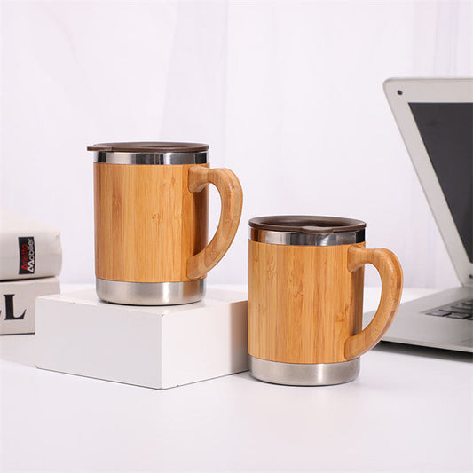 Eco Friendly Bamboo Coffee Travel Mug Cup With Lid