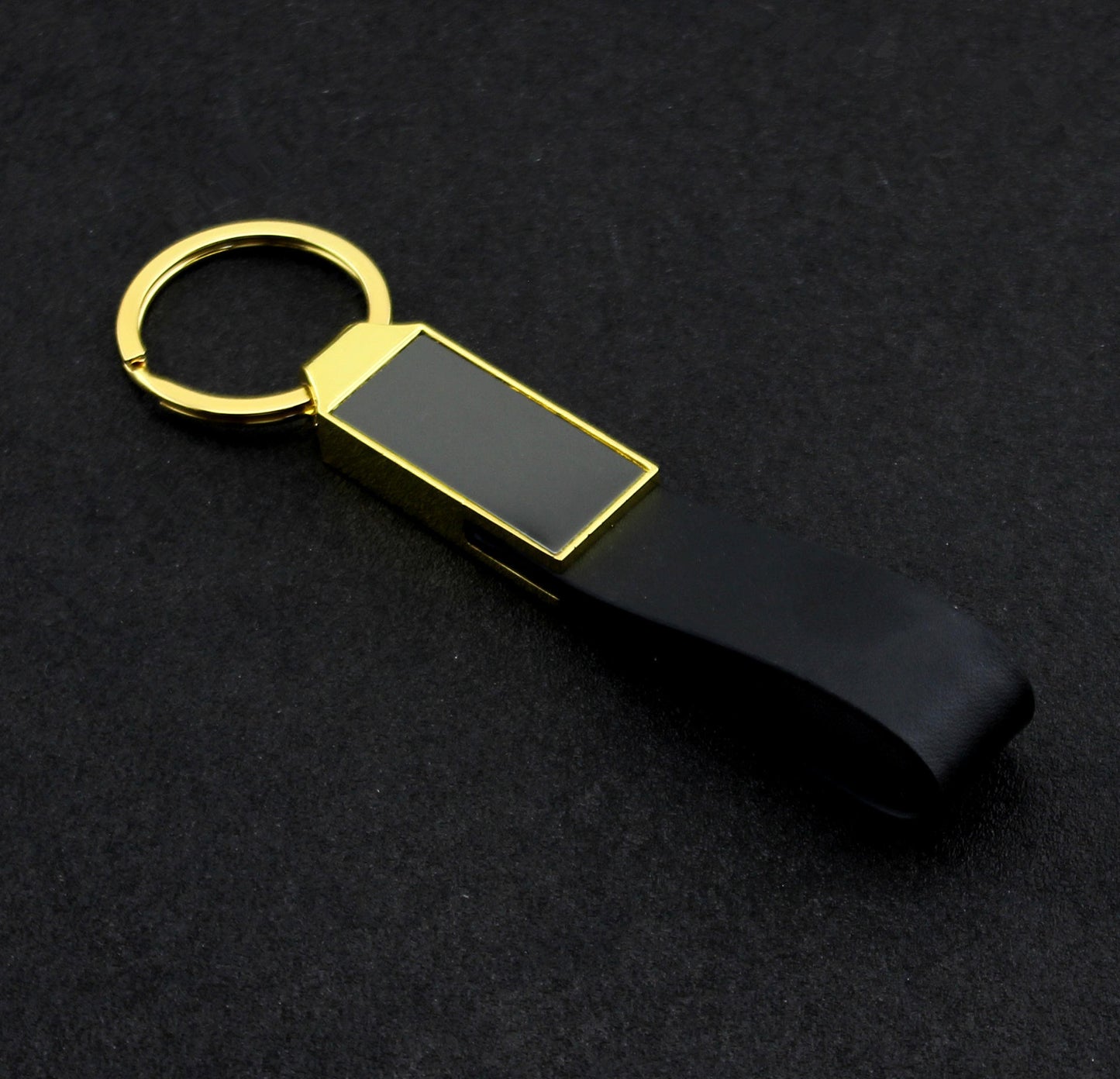 PU Leather Car Keychain with Anti-Lost D Ring