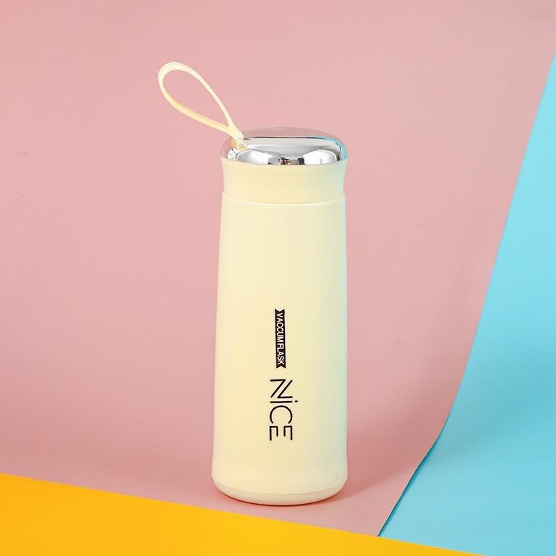 Color 400 ml Sports Water Bottle PP + Glass Travel Drink Bottle With Sling