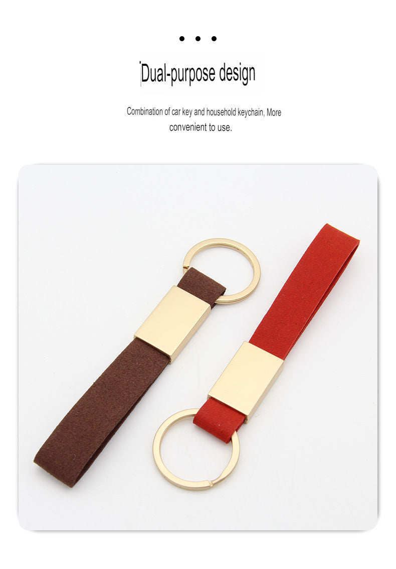 New wristband keychain pendant simple and fashionable metal keyring anti loss key rope accessories