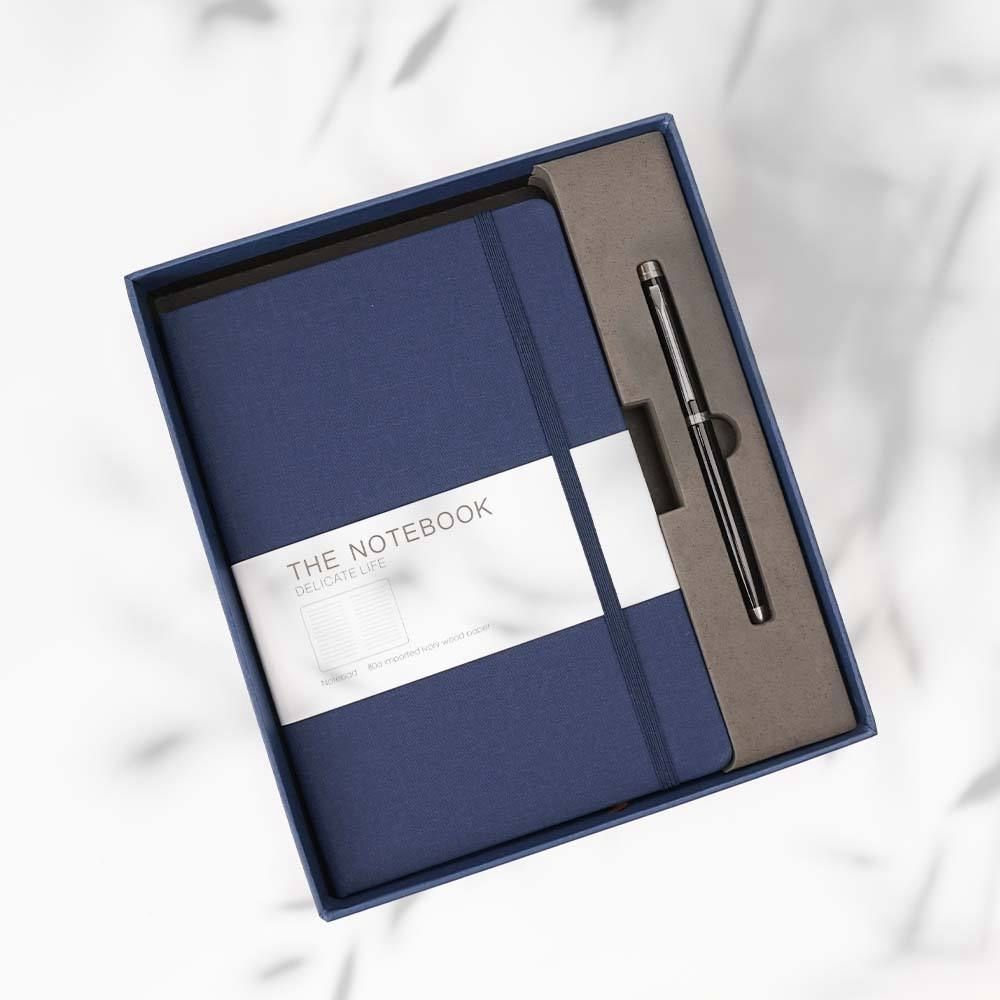 High Quality Good Price Luxury Executive Business Events Elegant Notebook And Pen Gift Box With Custom Logo set