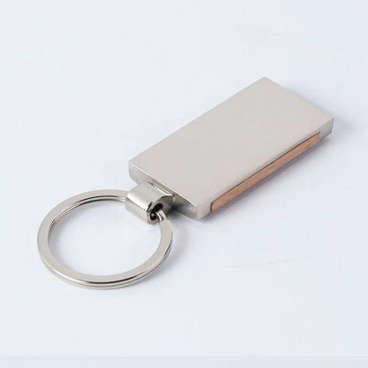 Personalized Rectangle Wooden Keychain