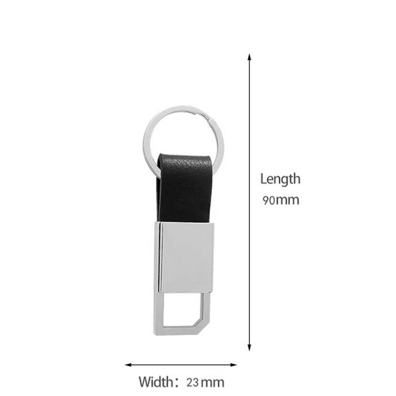 Promotion gift soft PU leather Lobster Pull out keychain leather blank