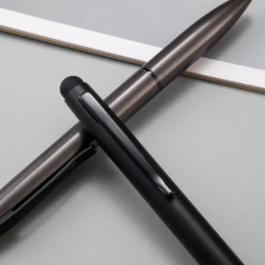 Promotional Luxury Metal Stylus Pen Customized Advertising Ballpoint Pen Black Twist Ball Pen for Office School