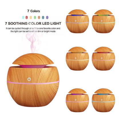 Portable colourful wooden finish room humidifier