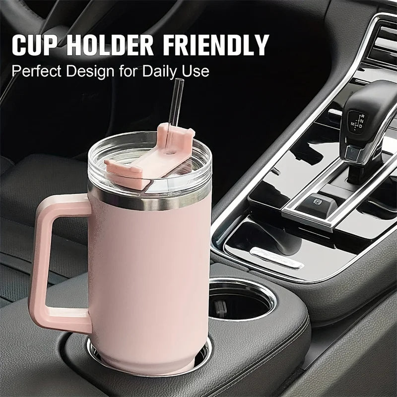 Personalized 1200ml Stainless Steel insulated Tumbler With Steel Straw