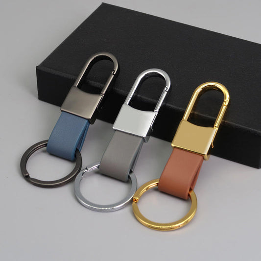 Customised logo Car PU Leather Keychain