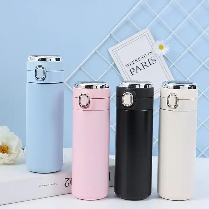 SMART TEMPERATURE INSULATED PUSH BUTTON BOTTLE