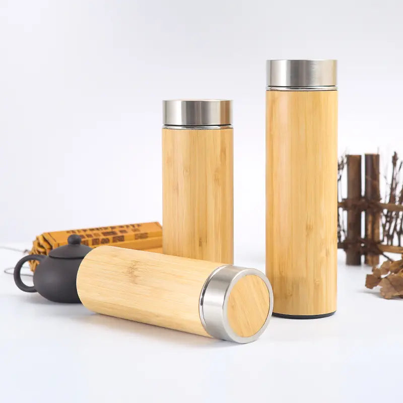 BAMBOO INSULATED STAINLESS STEEL BOTTLE
