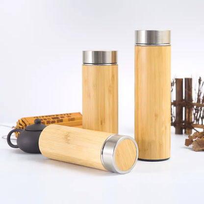 BAMBOO INSULATED STAINLESS STEEL BOTTLE