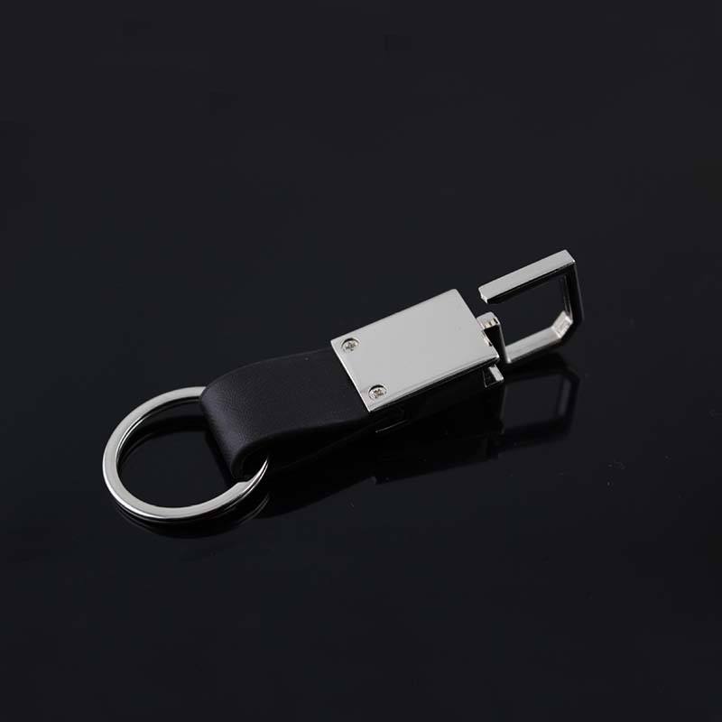 Promotion gift soft PU leather Lobster Pull out keychain leather blank