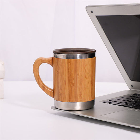 Eco Friendly Bamboo Coffee Travel Mug Cup With Lid