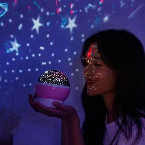 Led 360 Degree Automatic Rotating projection lamp toy battery operated Color Changing romantic night light