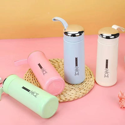 Color 400 ml Sports Water Bottle PP + Glass Travel Drink Bottle With Sling
