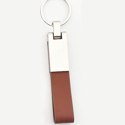 Personalized Leather Keychain Durable Key Holder for Men Women Custom Name Engraved Gift with Compact Design
