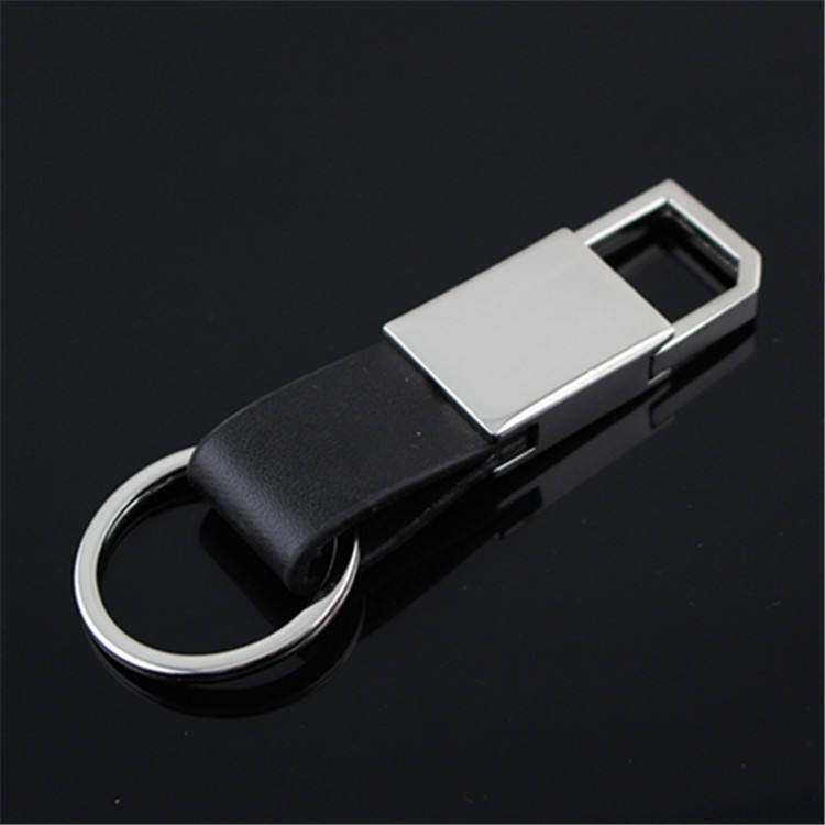 Promotion gift soft PU leather Lobster Pull out keychain leather blank