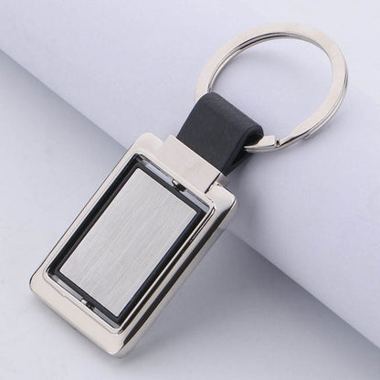 Custom Metal Key Chain Engrave Stainless Steel Blank Metal Logo Key Chain Rectangle Square Round Heart Shape Keychain