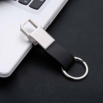 Promotion gift soft PU leather Lobster Pull out keychain leather blank