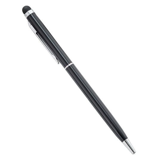 Slim metal ballpoint pen with stylus brand personal logo