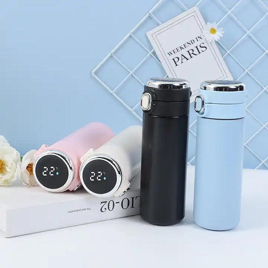 SMART TEMPERATURE INSULATED PUSH BUTTON BOTTLE