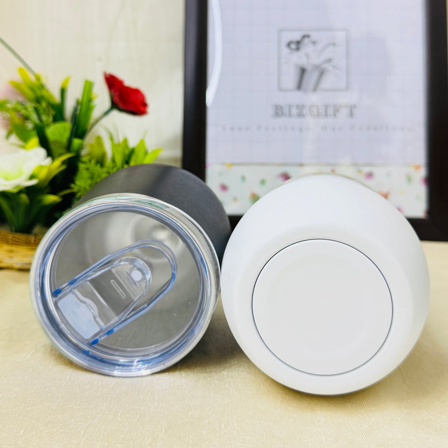 PERSONALIZED STAINLESS STEEL TRAVEL WINE SHAPE MUG