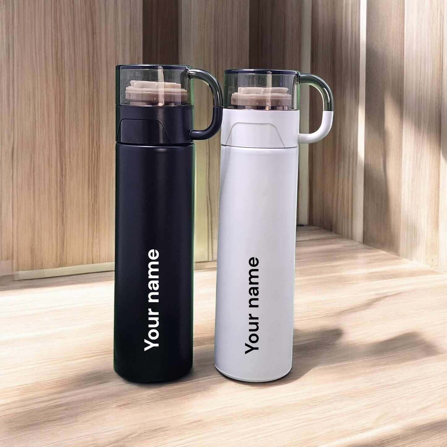Personalized Stainless Steel Thermos Water bottle With Cup