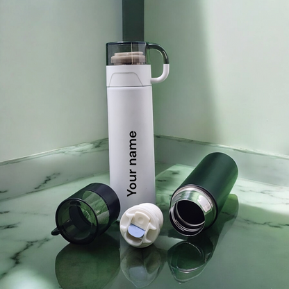 Personalized Stainless Steel Thermos Water bottle With Cup
