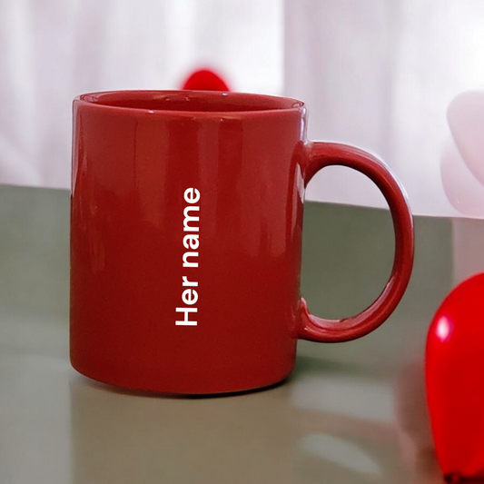 Sublimation red heart mug specially for valentine gift