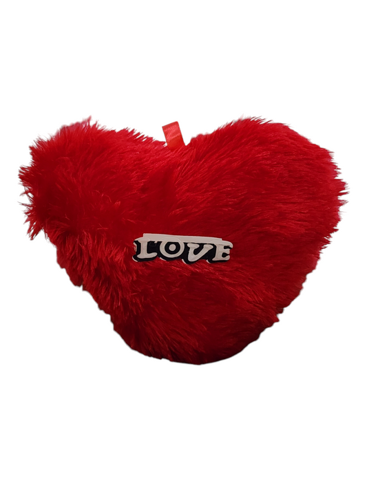 Heart shape soft red feather cusion
