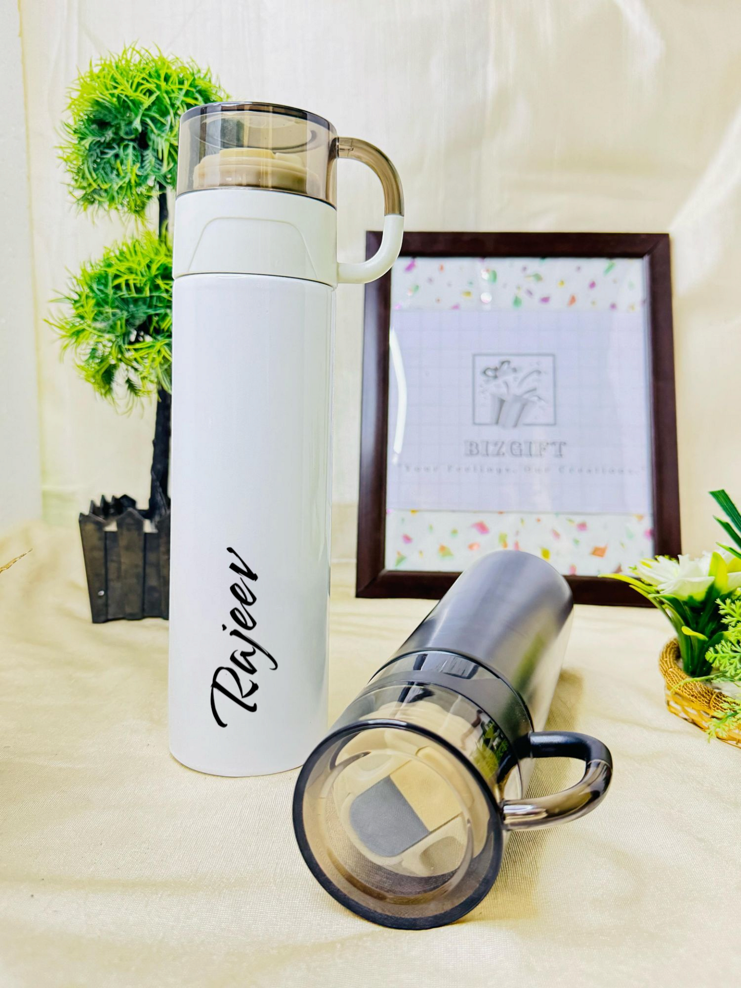 Personalized Stainless Steel Thermos Water bottle With Cup