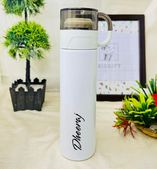 Personalized Stainless Steel Thermos Water bottle With Cup
