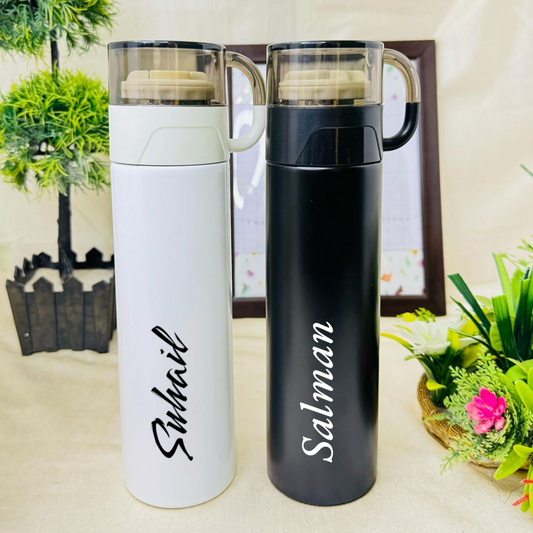 Personalized Stainless Steel Thermos Water bottle With Cup